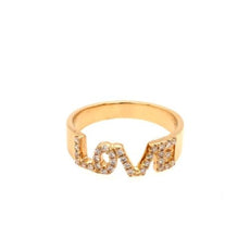 ESTATE .19CT DIAMOND 18KT WHITE GOLD 3D CLASSIC LOVE RING