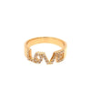 ESTATE .19CT DIAMOND 18KT WHITE GOLD 3D CLASSIC LOVE RING