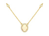 1.17CT DIAMOND 14KT YELLOW GOLD 3D OVAL & ROUND HALO BY THE YARD LOVE NECKLACE