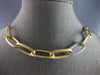 1.10CT DIAMOND 14KT 2 TONE GOLD MATTE & SHINY MULTI LINK SEMI ETERNITY NECKLACE