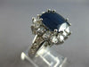 7.92CT DIAMOND & AAA SAPPHIRE 14KT WHITE GOLD SQUARE HALO ENGAGEMENT RING #27611