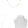 .21CT DIAMOND 14KT TWO TONE GOLD 3D ROUND BY THE YARD ADJUSTABLE LOVE NECKLACE