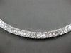8.43CT DIAMOND 18KT WHITE GOLD 3D ROUND & BAGUETTE SEMI ETERNITY TENNIS NECKLACE