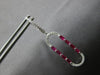 1.32CT DIAMOND & AAA RUBY 14KT WHITE GOLD ROUND & BAGUETTE FUN HANGING EARRINGS