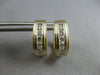 .52CT DIAMOND 14KT 2 TONE GOLD 3D CLASSIC CHANNEL OVAL HUGGIE HANGING EARRINGS