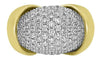 ESTATE LARGE 3.74CT DIAMOND 18KT WHITE & YELLOW GOLD CLASSIC PAVE FUN LOVE RING