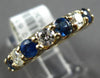 LARGE 1.64CT DIAMOND & AAA SAPPHIRE 14KT YELLOW GOLD 3D LUCIDA ANNIVERSARY RING