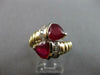 WIDE 3.15CT DIAMOND & AAA RUBY 14KT TWO TONE GOLD CRISS CROSS SNAKE RING #275412