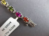 6.76CT DIAMOND & MULTI COLOR SAPPHIRE 14KT WHITE GOLD 3D CLASSIC TENNIS BRACELET