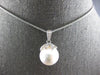 .15CT DIAMOND & AAA SOUTH SEA PEARL 14KT WHITE GOLD PALM TREE FLOATING PENDANT