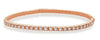 ESTATE 1.26CT DIAMOND 14KT ROSE GOLD ROUND CLASSIC 4 PRONG CUFF TENNIS BRACELET