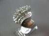 ESTATE LARGE 1.50CT DIAMOND 14KT WHITE GOLD 3D MULTI FLOWER CLUSTER FUN RING