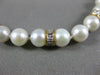 ESTATE .30CT DIAMOND & AAA SOUTH SEA PEARL 14K YELLOW GOLD ROUND NECKLACE #26313