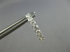1.45CT DIAMOND 14KT WHITE GOLD 3D ROUND INSIDE OUT OVAL HUGGIE HANGING EARRINGS