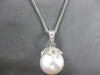.15CT DIAMOND & AAA SOUTH SEA PEARL 14KT WHITE GOLD PALM TREE FLOATING PENDANT