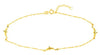 14KT YELLOW GOLD BY THE YARD SOLID ADJUSTABLE FUN LUCKY ANKLE BRACELET/BRACELET