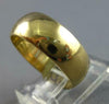 ESTATE 14KT YELLOW GOLD 3D CLASSIC SOLID PLAIN 7MM WEDDING ANNIVERSARY RING