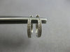 ESTATE .15CT DIAMOND 14K WHITE GOLD FILIGREE OVAL HOOP HUGGIE HANGING EARRINGS
