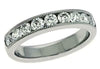 1.01CT DIAMOND 14K WHITE GOLD 3D CHANNEL FILIGREE SEMI ETERNITY ANNIVERSARY RING