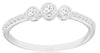 .22CT DIAMOND 14KT WHITE GOLD ROUND 3 STONE BEZEL PAST PRESENT FUTURE LOVE RING