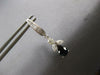 ESTATE 2.76CT DIAMOND & AAA SAPPHIRE 14KT WHITE GOLD TEAR DROP HANGING EARRINGS
