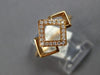 ESTATE .10CT DIAMOND 14KT ROSE GOLD 3D CLASSIC ROUND GEOMETRICAL FUN LOVE RING