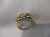 WIDE ESTATE DIAMOND 14K WHITE YELLOW GOLD COCKTAIL ROPE KNOT RING F/G VVS #19483