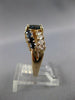 .70CT DIAMOND & AAA SAPPHIRE 14KT YELLOW GOLD ROUND & MARQUISE 2 ROW RING #27311