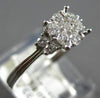 .33CT DIAMOND 18KT WHITE GOLD 3D CLASSIC ROUND CLUSTER ILLUSION ENGAGEMENT RING