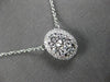 .67CT DIAMOND 14KT WHITE GOLD CLUSTER INVISIBLE OVAL HALO BY THE YARD NECKLACE