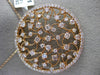 ESTATE LARGE 2.73CT DIAMOND 14K ROSE GOLD ETOILE FILIGREE CIRCLE OF LIFE PENDANT