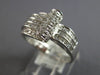 WIDE .80CT DIAMOND 18K WHITE GOLD 3D MULTI ROW ROUND & PRINCESS SWIRL FUN RING