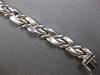 ESTATE WIDE AND LONG 14K WHITE GOLD CLASSIC MATTE & SHINY X DESIGN LOVE BRACELET