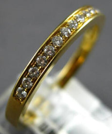 .15CT DIAMOND 18KT YELLOW GOLD 3D SEMI ETERNITY CHANNEL WEDDING ANNIVERSARY RING