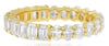 ESTATE 2.78CT DIAMOND 18KT YELLOW GOLD 3D OVAL ETERNITY WEDDING ANNIVERSARY RING