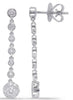 ESTATE .72CT DIAMOND 14KT WHITE GOLD FLOWER BY THE YARD JOURNEY HANGING EARRINGS