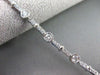 ANTIQUE 1.55CT DIAMOND 14KT WHITE GOLD BEZEL LINK TENNIS BRACELET 7.25 INCH #116