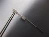 ESTATE .34CT DIAMOND 14KT WHITE GOLD BEZEL CHANDELIER BAR FUN HANGING EARRINGS