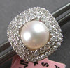 LARGE .47CT DIAMOND AAA SOUTH SEA PEARL 14KT WHITE GOLD INTERCHANGEABLE EARRINGS