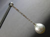 EXTRA LARGE 1.37CT DIAMOND & AAA SOUTH SEA PEARL 18K WHITE GOLD HANGING EARRINGS