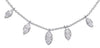 .54CT DIAMOND 14K WHITE GOLD MARQUISE SHAPE CHANDELIER BY THE YARD LOVE NECKLACE