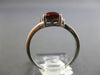 1.17CT DIAMOND & AAA GARNET 14KT WHITE GOLD 3D CUSHION & ROUND 3 STONE LOVE RING
