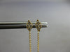 ESTATE .14CT DIAMOND 18KT YELLOW GOLD 3D GEOMETRICAL BAR FUN HANGING EARRINGS
