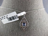 .32CT DIAMOND & AAA SAPPHIRE 18KT WHITE GOLD PRINCESS TEAR DROP FLOATING PENDANT