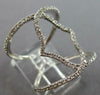 ESTATE LARGE .45CT DIAMOND 14K WHITE GOLD LUCKY HAMSA CHAMSA LOVE KNOT FUN RING