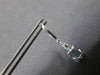 ESTATE 4.23CT DIAMOND & AAA BLUE TOPAZ 14K WHITE GOLD LEVERBACK HANGING EARRINGS
