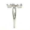 .31CT DIAMOND 18KT WHITE GOLD ROUND & BAGUETTE DOUBLE SQUARE INFINITY LOVE RING