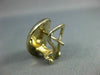 ESTATE LARGE .24CT DIAMOND 14KT 2 TONE GOLD OVAL SOLITAIRE CLIP ON EARRINGS #708