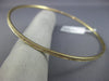 ESTATE .96CT DIAMOND 18KT YELLOW GOLD CLASSIC MILGRAIN ETERNITY BANGLE BRACELET