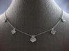 1.07CT DIAMOND 14KT WHITE GOLD ROUND FLOWER BY THE YARD CHANDELIER LOVE NECKLACE